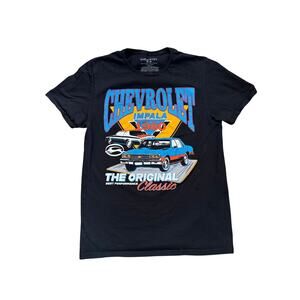 Vintage CHEVROLET 100% Cotton Black Short Sleeve T-Shirt Size Medium